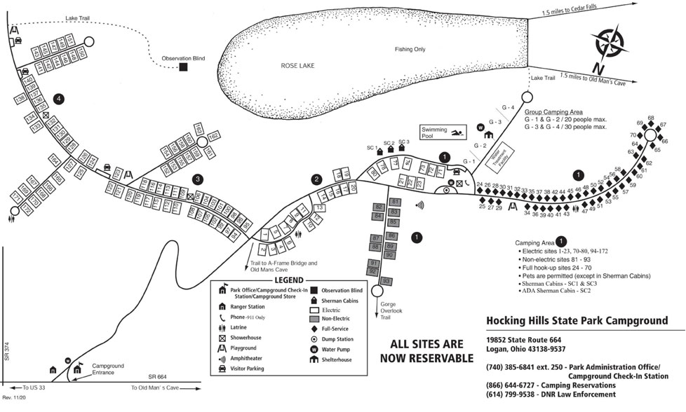 Hocking Hills Trail System Map.